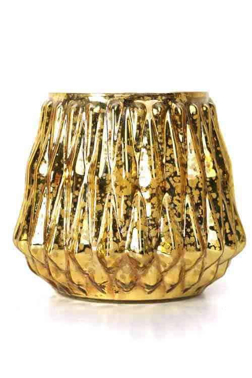 Silver Mercury Glass Votive (4.5″x4″)