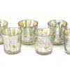 Elegant Silver Mercury Glass Votive Cups - Set of 6 for Stunning Décor Silver Mercury Glass Votive Cup Set of 6 in Acetate Box (2.5″x2.25″)