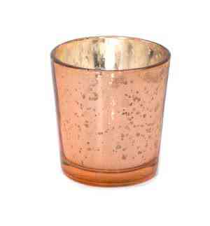 Copper Mercury Glass Votive Cup Pk of 6  in Acetate Box (2.5″x2.25″)