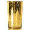 Set of 6 Gold Mercury Glass Votive Cups - Elegant Candle Holders Silver Mercury Glass Votive Cup Set of 6 (5″Hx2.75″W)