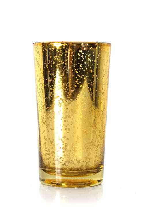 Silver Mercury Glass Votive Cup Set of 6 (5″Hx2.75″W)