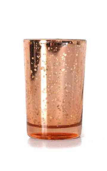 Silver Mercury Glass Votive Cup Set of 6 (5″Hx2.75″W)