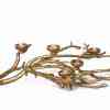 Elegant 7-Cup Gold Aluminum Votive Candle Holder - Versatile Decor Accessory Nickle Aluminum 7 Votive Cup Branch Stand (29″x17″x7″)