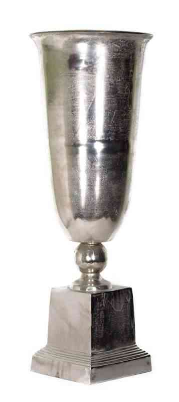 33” Modern Aluminum Vase - Elegant Decorative Centerpiece & Gift Idea Nickel Aluminum Vase (43″Hx16″)