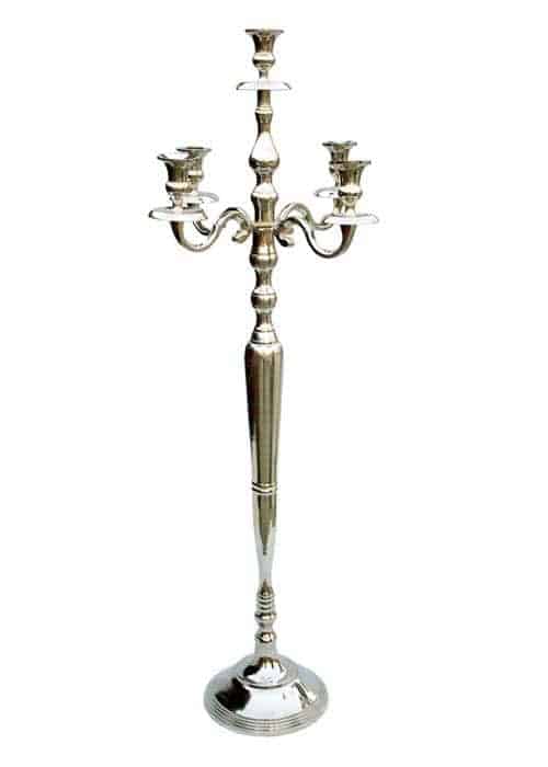 Nickel Aluminum Candelabra (60″Hx22″D)
