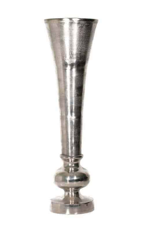 Discover a 39" Decorative Aluminum Vase - Stylish Floor & Home Centerpiece Nickel Aluminum Vase (53″x13″)