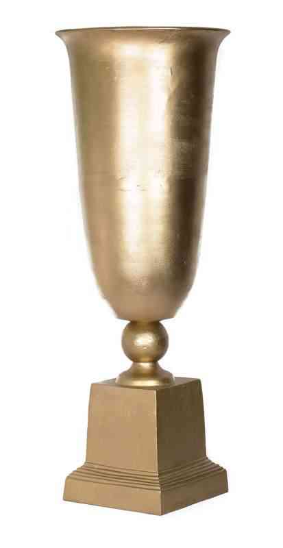 43” Gold Aluminum Vase: Elegant Centerpiece for Modern Home Decor Nickel Aluminum Vase (43″Hx16″)