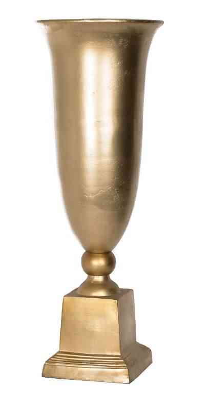 Stunning 33" Gold Decorative Aluminum Vase - Modern Home Decor & Centerpiece Nickel Aluminum Vase (43″Hx16″)