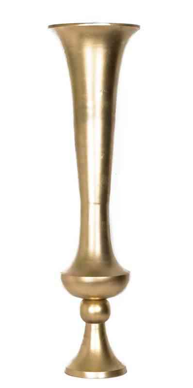 48” Gold Aluminum Vase: Large Decorative Floor Vase for Events & Home Nickel Aluminum Vase (66″x15″)