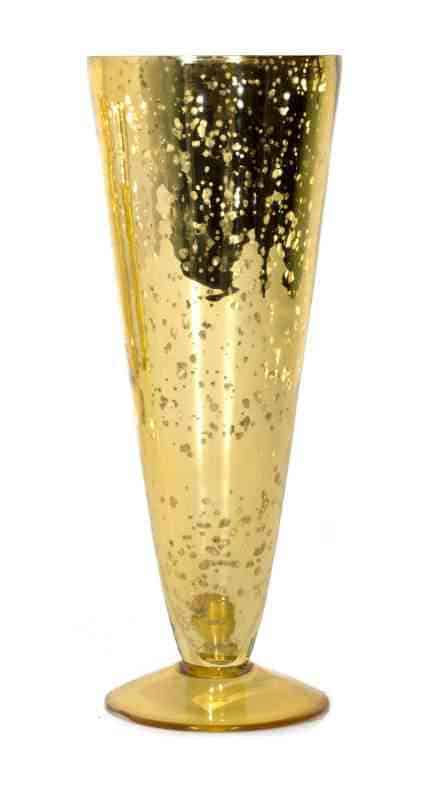 Gold Mercury Glass Bowl (6″Dx5″H)