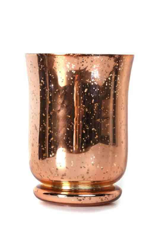 Gold Mercury Glass Bowl Hurricane Vase (6″x4.5″)