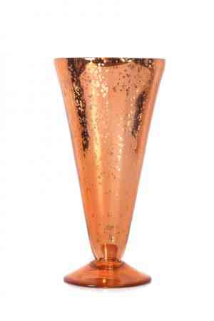Copper Mercury Glass Pilsner Vase (7″HX3.5″)