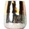 Champagne Dreams Vase 8.5" - Elegant Centerpiece & Home Decor Accessory Silver Beehive Mercury Glass Votive Cup (5″x3.5″x3″)