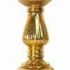 "10" Gold Mercury Glass Candle Stand - Elegant Home Accessory & Centerpiece" Silver Mercury Glass Candle Stand (10″x5″)