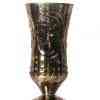 "8" Burnt Gold Mercury Glass Fleur Di Lis Loving Cup - Elegant Home Décor" Silver Mercury Fleur De Lis vase 6″H x 4″