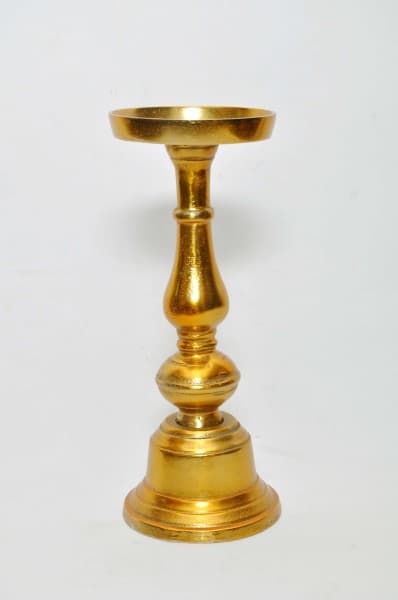 Silver Aluminum Bell Pillar Holder (10″Hx4.5″D)