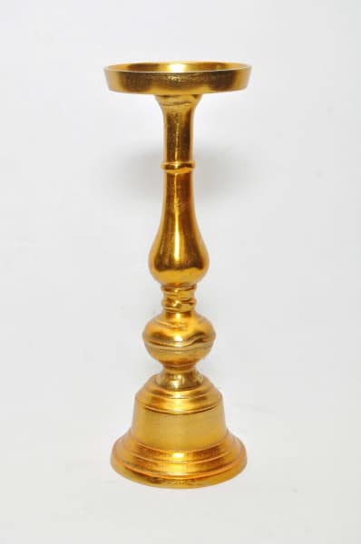 Silver Aluminum Bell Pillar Holder (10″Hx4.5″D)