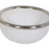 Elegant 7" White Ceramic Bowl - Versatile Centerpiece & Durable Decor Classic White Ceramic Centerpiece Bowl (7″x7″x3.5″)