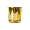Elegant Gold Mercury Glass Votive Candles - Pack of 24 for Events Clear Glass Wax Filled Votive Set of 24 (5″x2.5″)