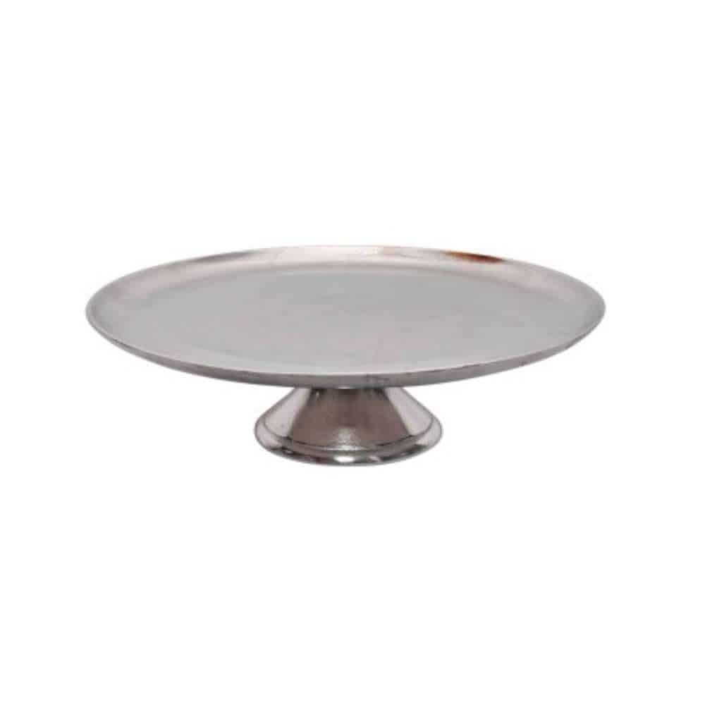 Elegant Nickel Aluminum Cake Stand - 5" High Nickel Aluminum Cake Stand (5.5″Hx16″D)