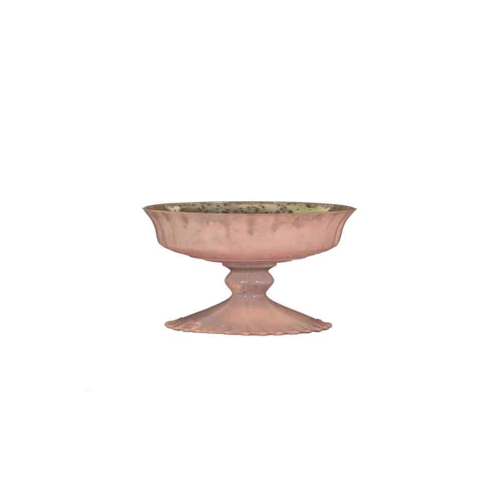 Elegant 4.5" Pink Decorative Bowl - Unique Mercury Glass Home Decor Pink Mercury Glass Bowl (8″Dx7″H)