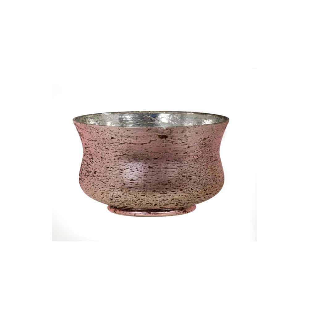 Gold Mercury Glass Bowl Hurricane Vase (6″x4.5″)