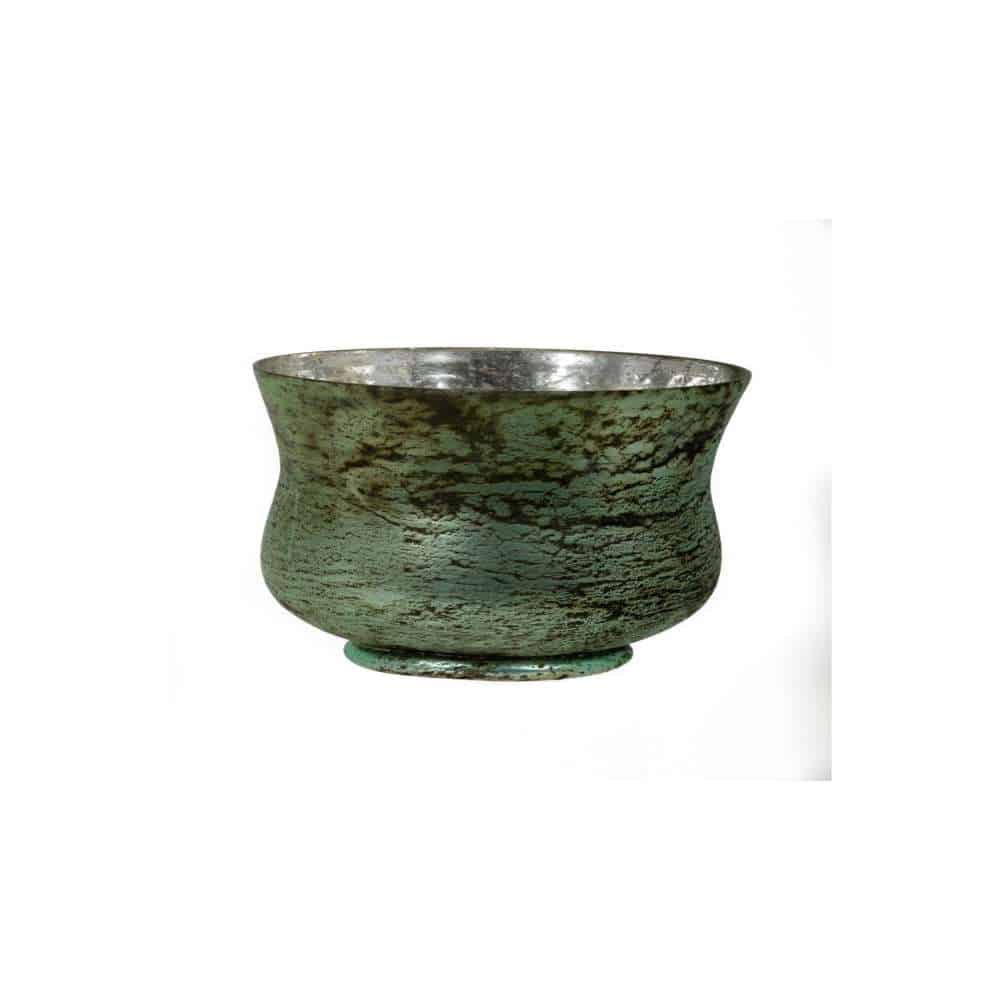 Gold Mercury Glass Bowl Hurricane Vase (6″x4.5″)