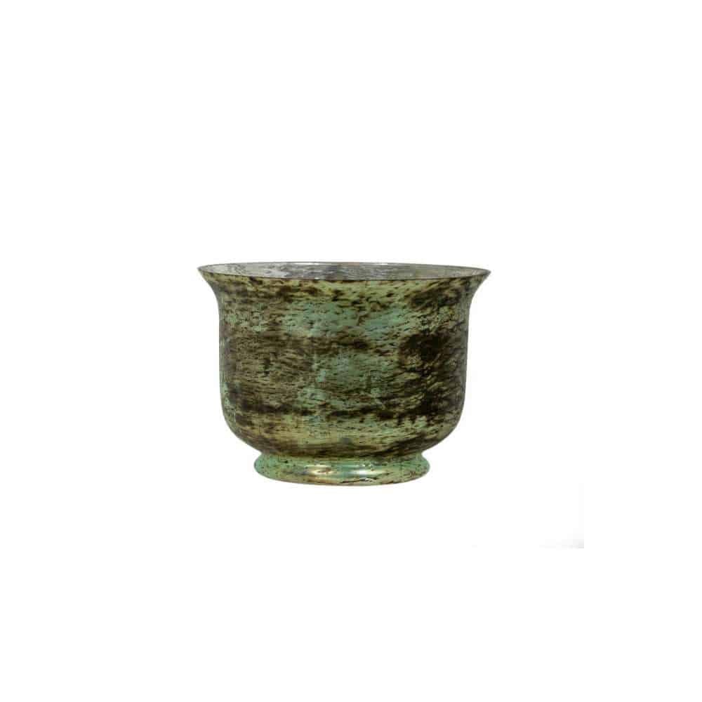 Gold Mercury Glass Bowl Hurricane Vase (6″x4.5″)