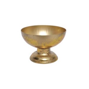 Gilded collection Gold Leaf Urn centerpiece  pedestal bowl 4.5″Hx5.5″D4.5″Hx5.5″D