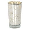 Set of 6 Silver Mercury Glass Votive Holders - Elegant Candle Decor Silver Mercury Glass Votive Cup Set of 6 (5″Hx2.75″W)