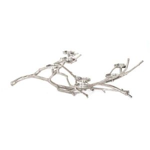 Nickle Aluminum 7 Plate Votive Branch Stand (40"x 19"x11")