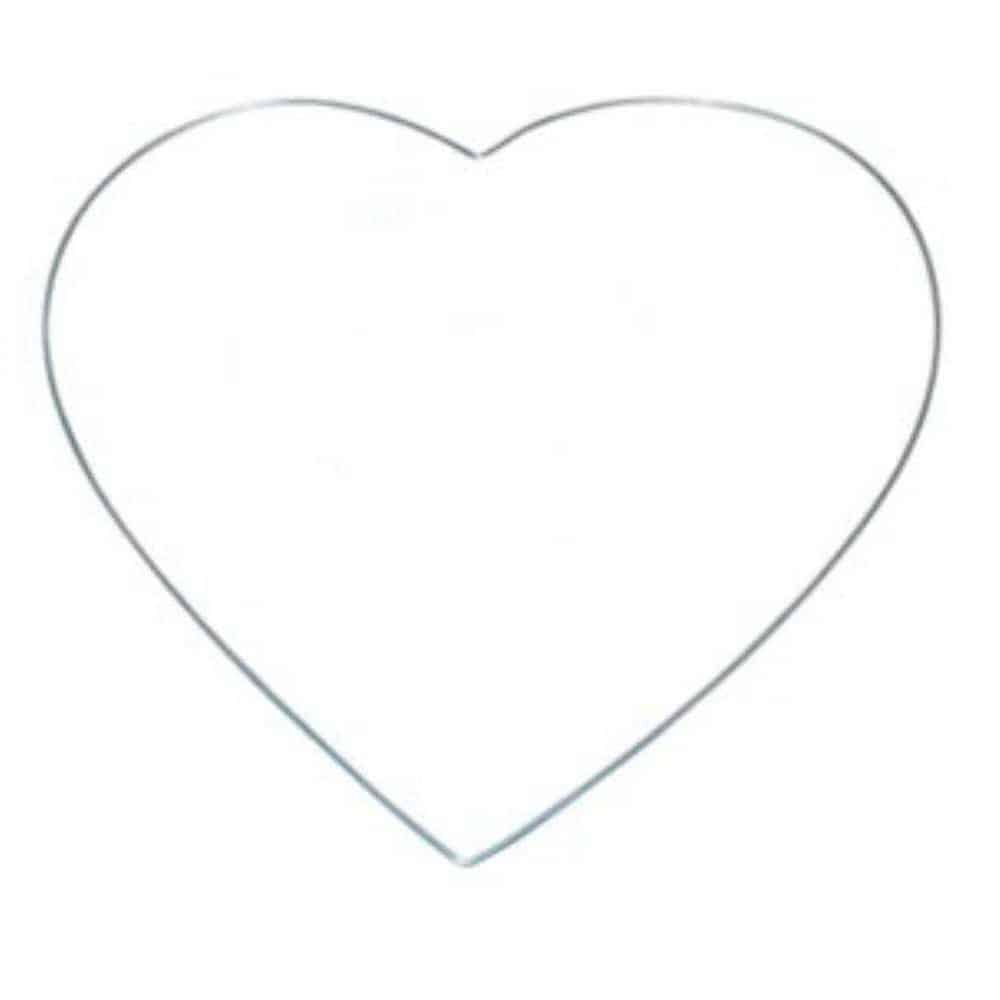 Silver Aluminum Heart Shaped Bridal/Wreath Hoop  12″ Set of 12