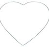 36" Silver Aluminum Heart Shaped Wreath Hoops - Perfect for DIY Wedding Decor Silver Aluminum Heart Shaped Bridal/Wreath Hoop 12″ Set of 12