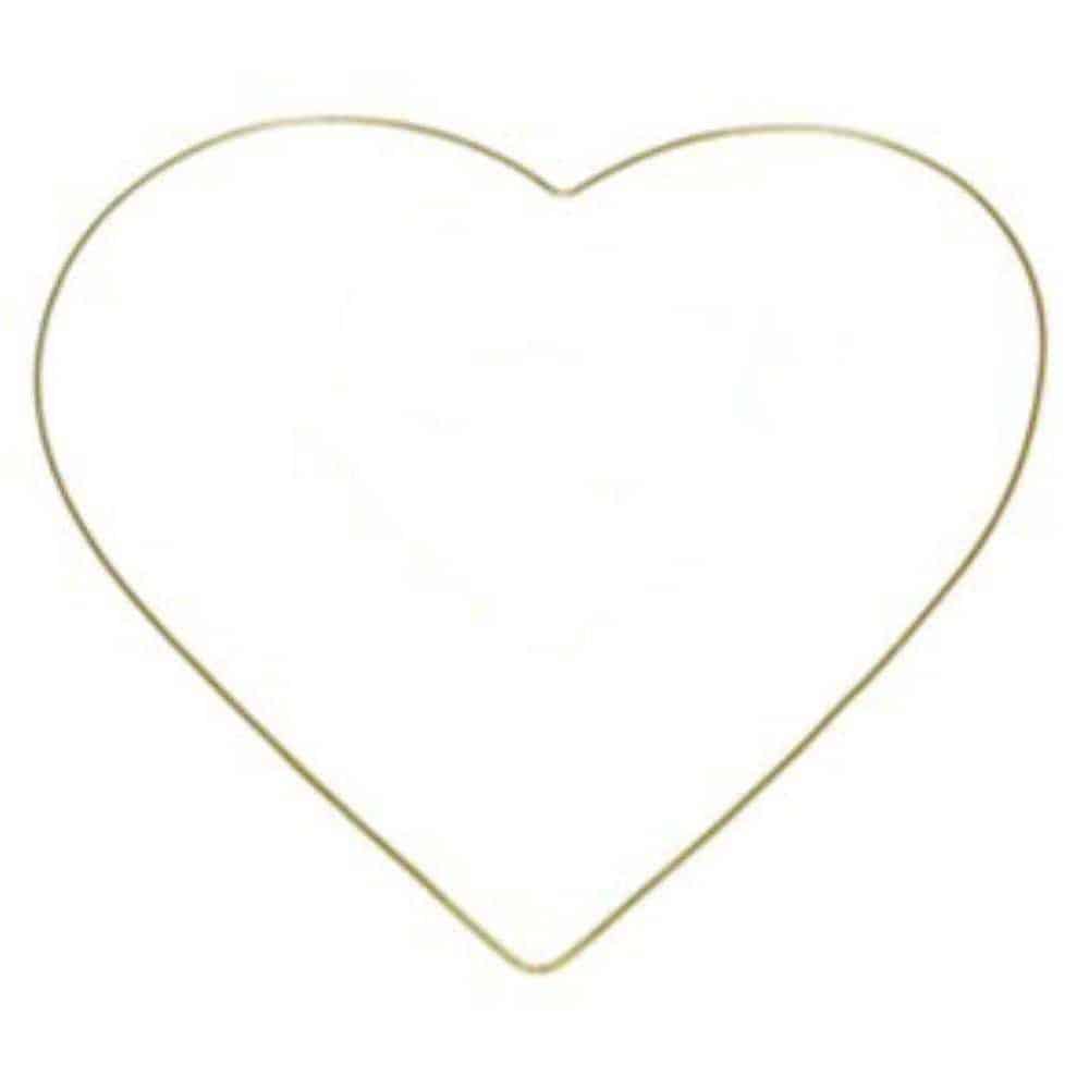 Silver Aluminum Heart Shaped Bridal/Wreath Hoop  12″ Set of 12
