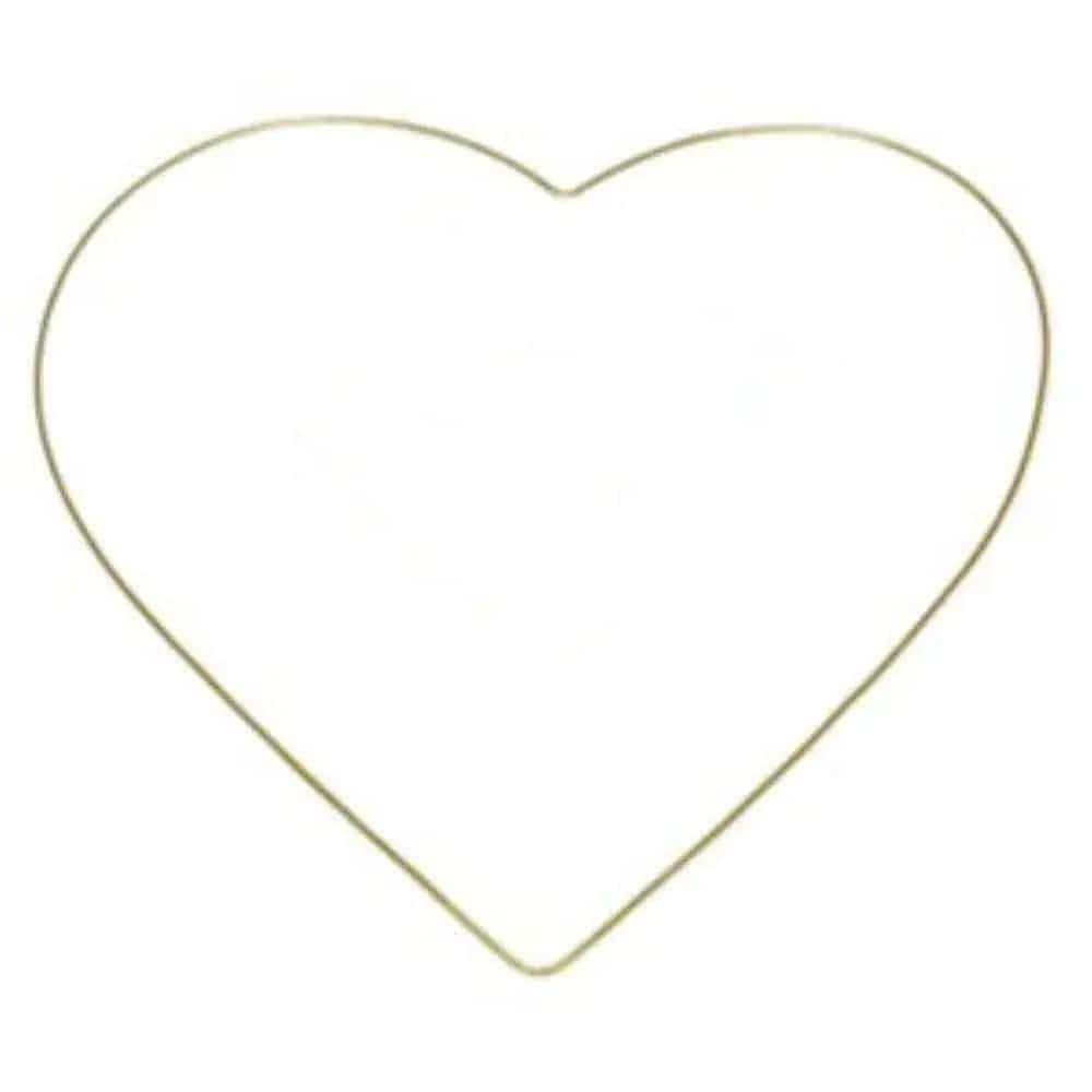 Silver Aluminum Heart Shaped Bridal/Wreath Hoop  12″ Set of 12