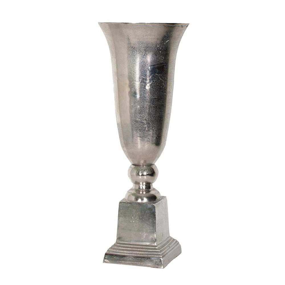Elevate Your Space with a 43" Tall Decorative Metal Flower Vase Nickel Aluminum Vase (43″Hx16″)