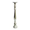 35” Nickel Aluminum Candle Stand - Modern Decor & Elegant Event Accessory Nickel Aluminum Candle Stand (35″Hx6″)