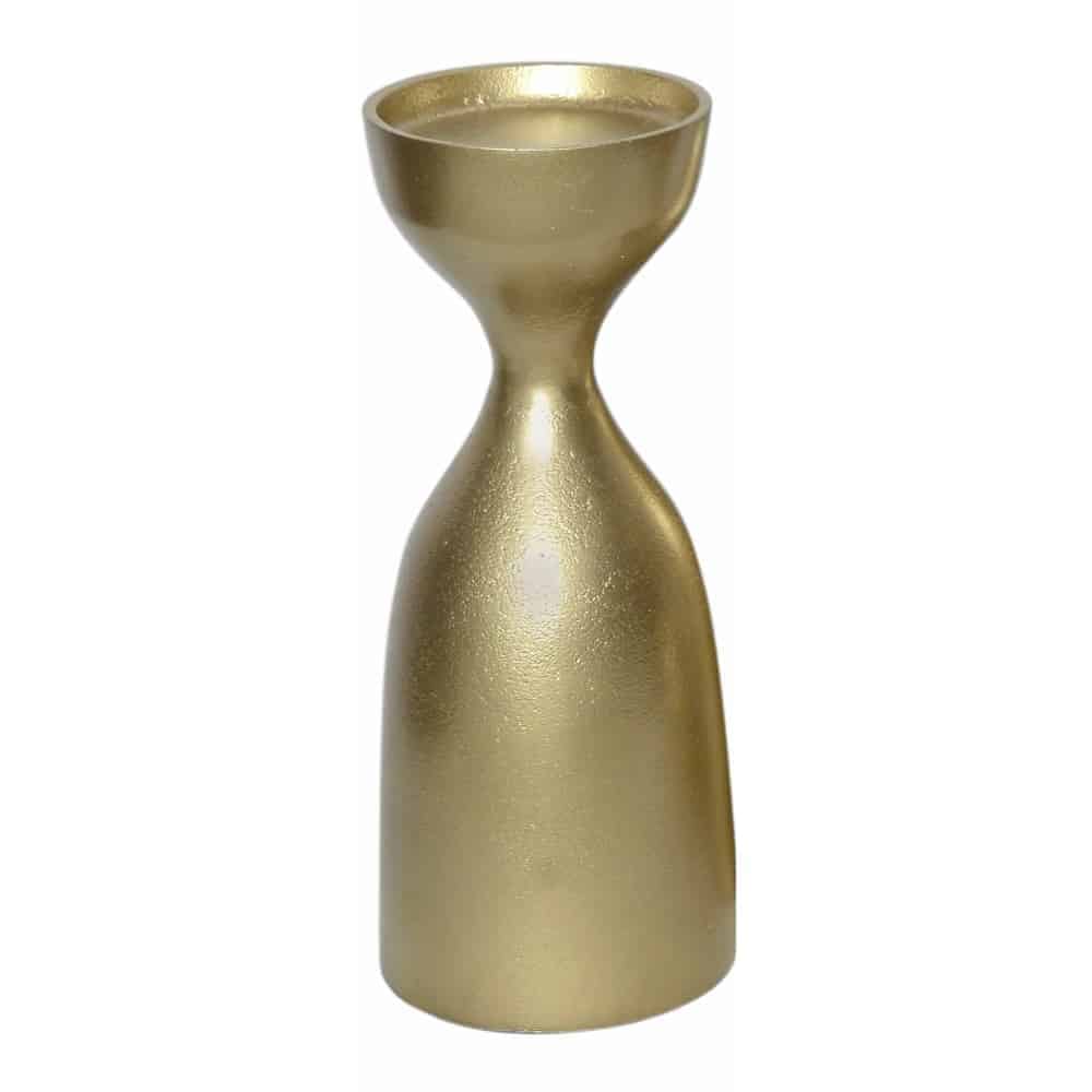 Gold Aluminum Candle Stand (8″Hx4″D)