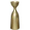 Elegant 12" Gold Aluminum Candle Holder - Versatile Decorative Stand Gold Aluminum Candle Stand (8″Hx4″D)