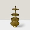 Elegant 36" Gold Cake Stand - Height Adjustable Aluminum Dessert Display Gold Aluminum Cup Cake Stand (36″Hx16″D)