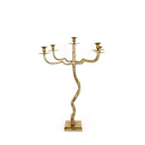 Gold Aluminum Tree Candleabra (36″Hx26″W)