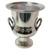 Elegant 11" Nickel Plated Urn - Durable & Personalized Memorial Ash Container Nickel Plated Urn (8″Hx7″W)