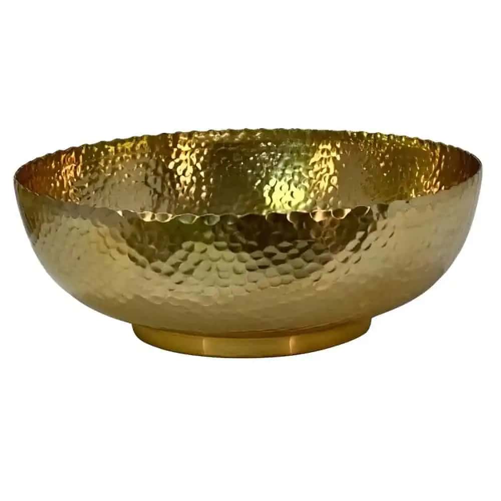 Platinum Bowl Hammered Aluminium 9.5″Dx5″H