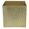 6” Gold Hammered Aluminium Cube - Versatile Decor & Unique Gift Ideas Platinum Cube Hammered Aluminium 4″x4″ x4″