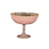 Elegant Pink Mercury Glass Bowl 8" - Versatile Home Decor Accent Pink Mercury Glass Bowl (8″Dx7″H)