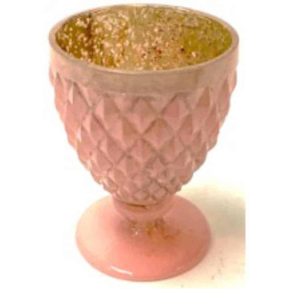 Pink Mercury Glass Bowl (6″Dx5.5″H)