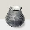 4'' Ashen Ripple Votive Vase - Stylish Decorative Candle Holder & Home Accent Blush ripple votive vase 4”X4”