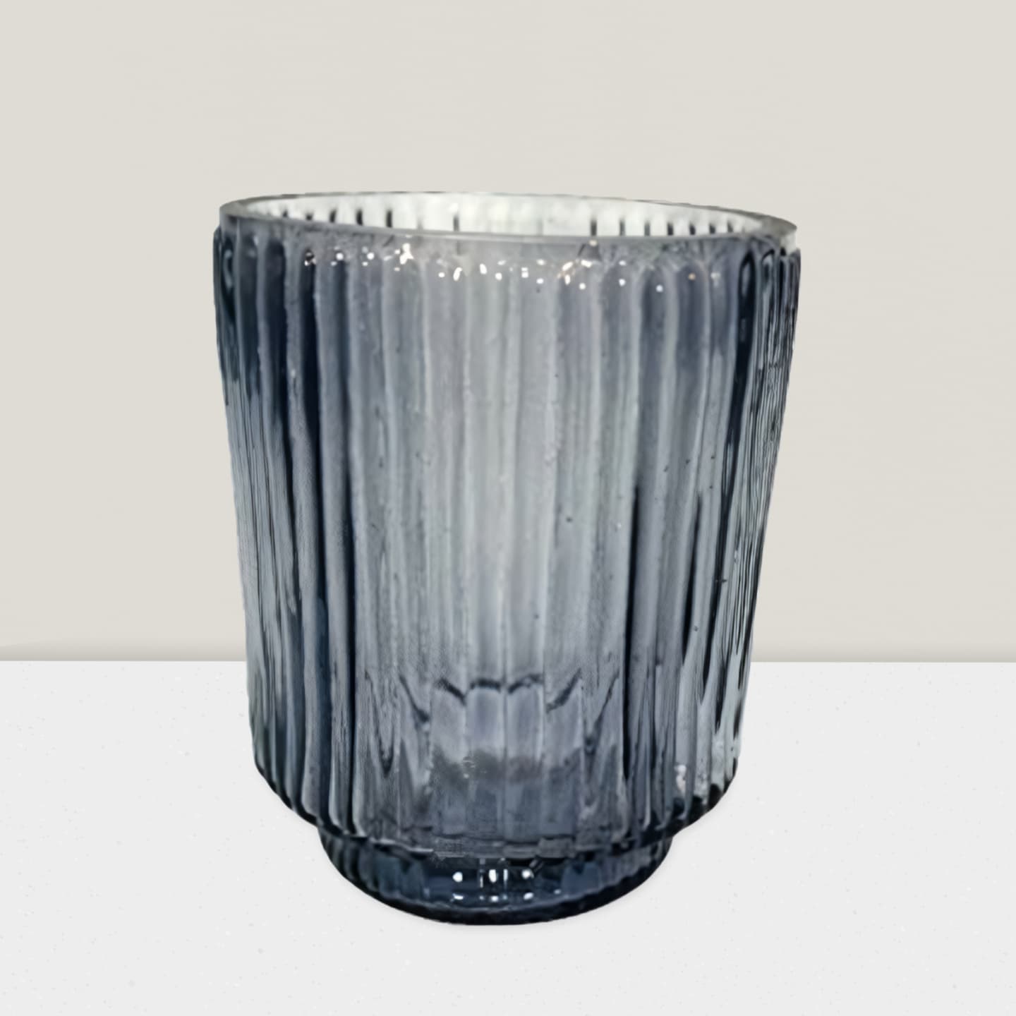 Blush ripple votive vase 4”HX3”W