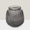 4'' Textured Votive Vase: Elegant Centerpiece for Modern Home Decor Blush ripple votive vase 4”X4”