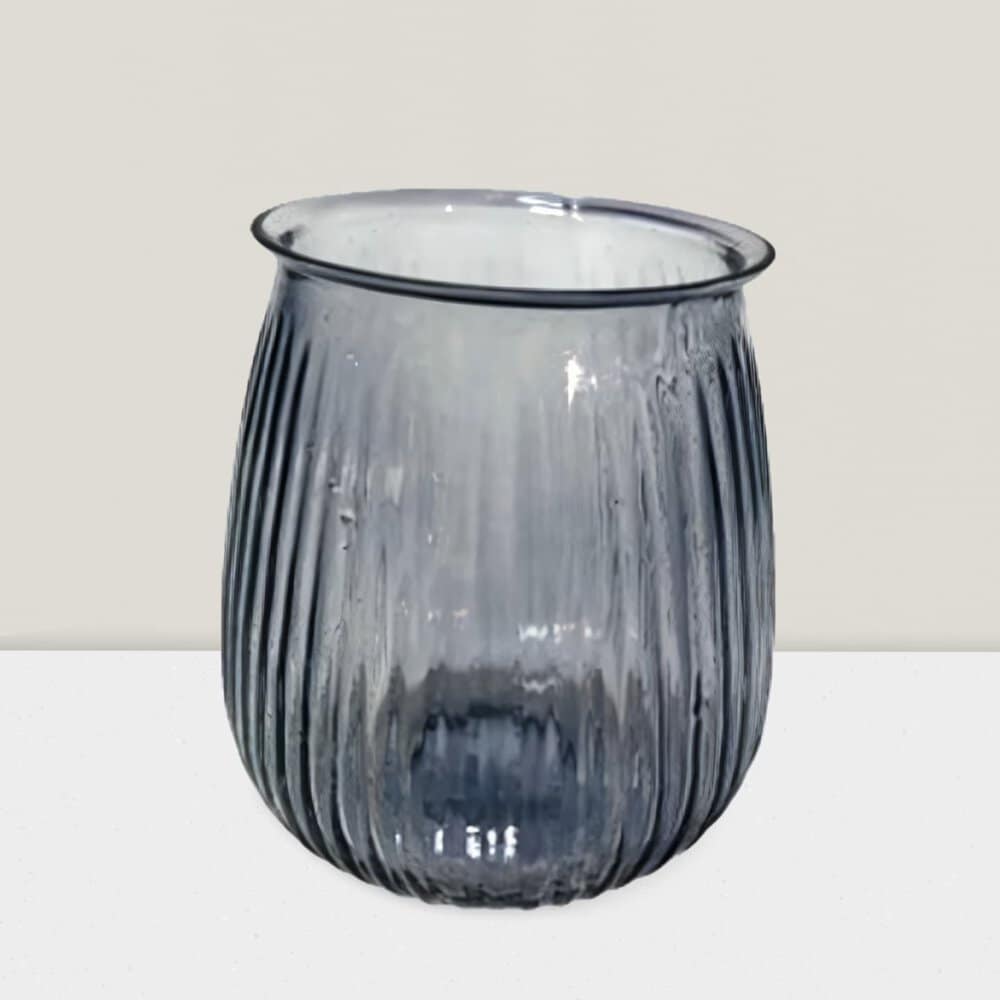 Blush ripple votive vase 4”X4”